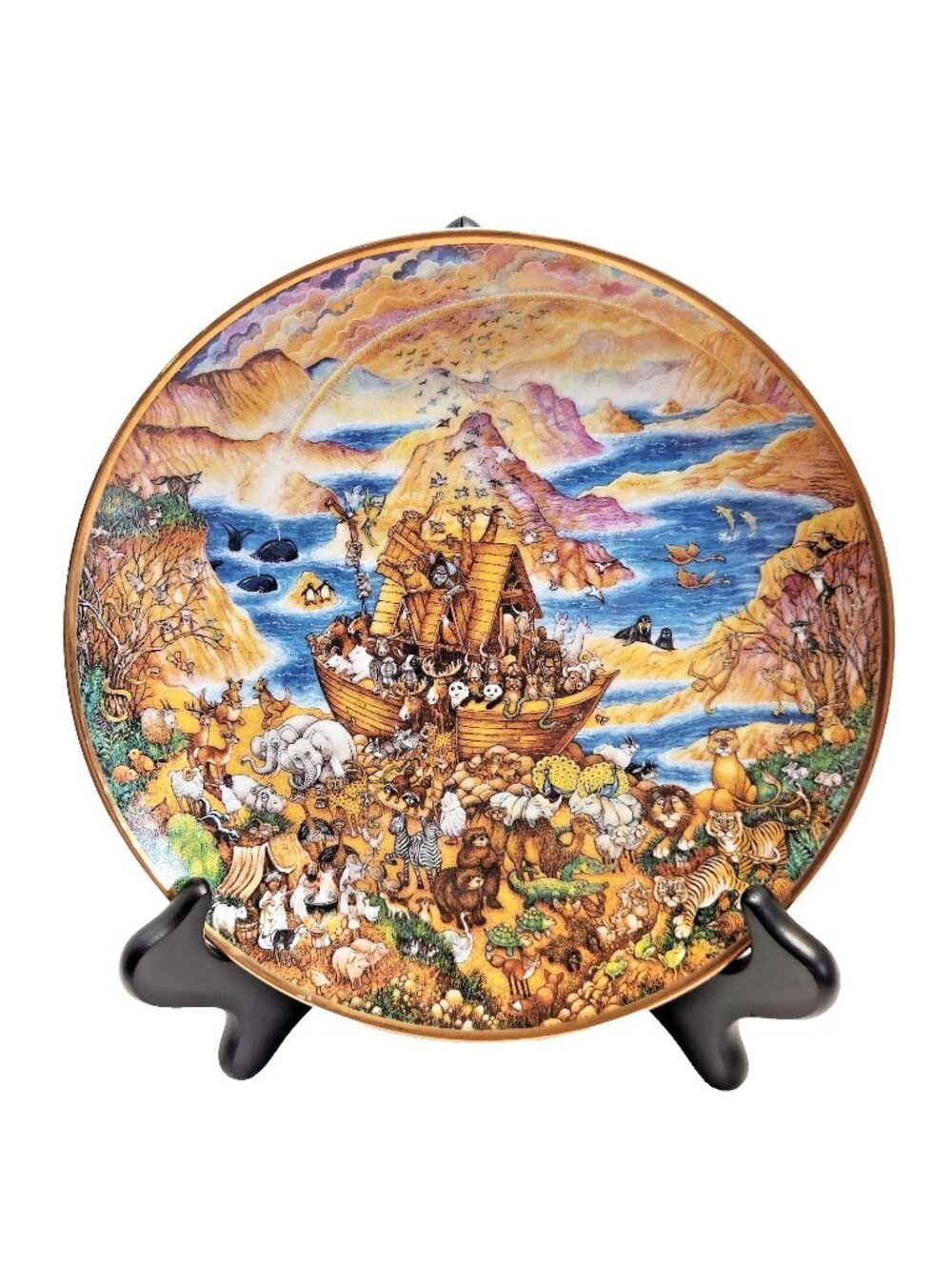 Vintage Franklin Mint 1991 Bill Bell “Two by Two” Noah’s Ark Plate #27718